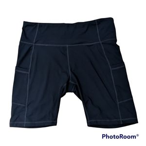 Baleaf Navy Blue High Waisted Bike or Yoga Shorts Size XL NEW